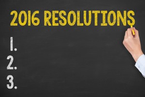 Resolutions Drawing 2016 on Chalkboard